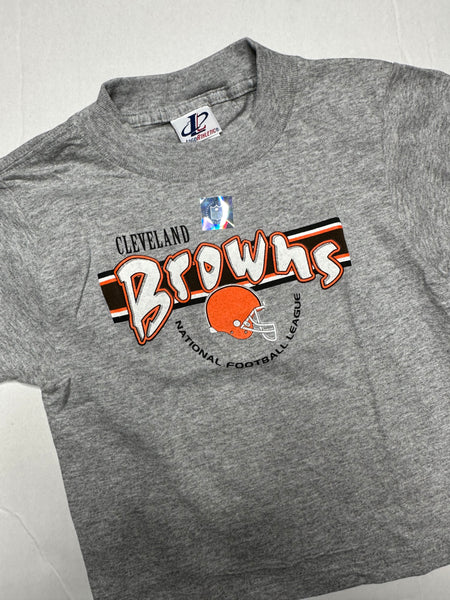 Size 4 Cleveland Browns Gray Tee 90s Logo Athletic
