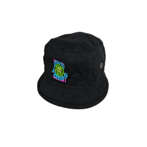 VINTAGE 1999 Austin Powers Movie Black Bucket Hat Wanna shag ? Adult Humor VTG